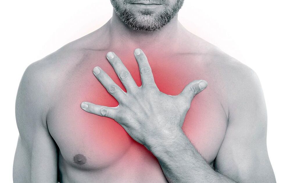 Raksturīgās krūšu kurvja osteohondrozes pazīmes vīriešiem